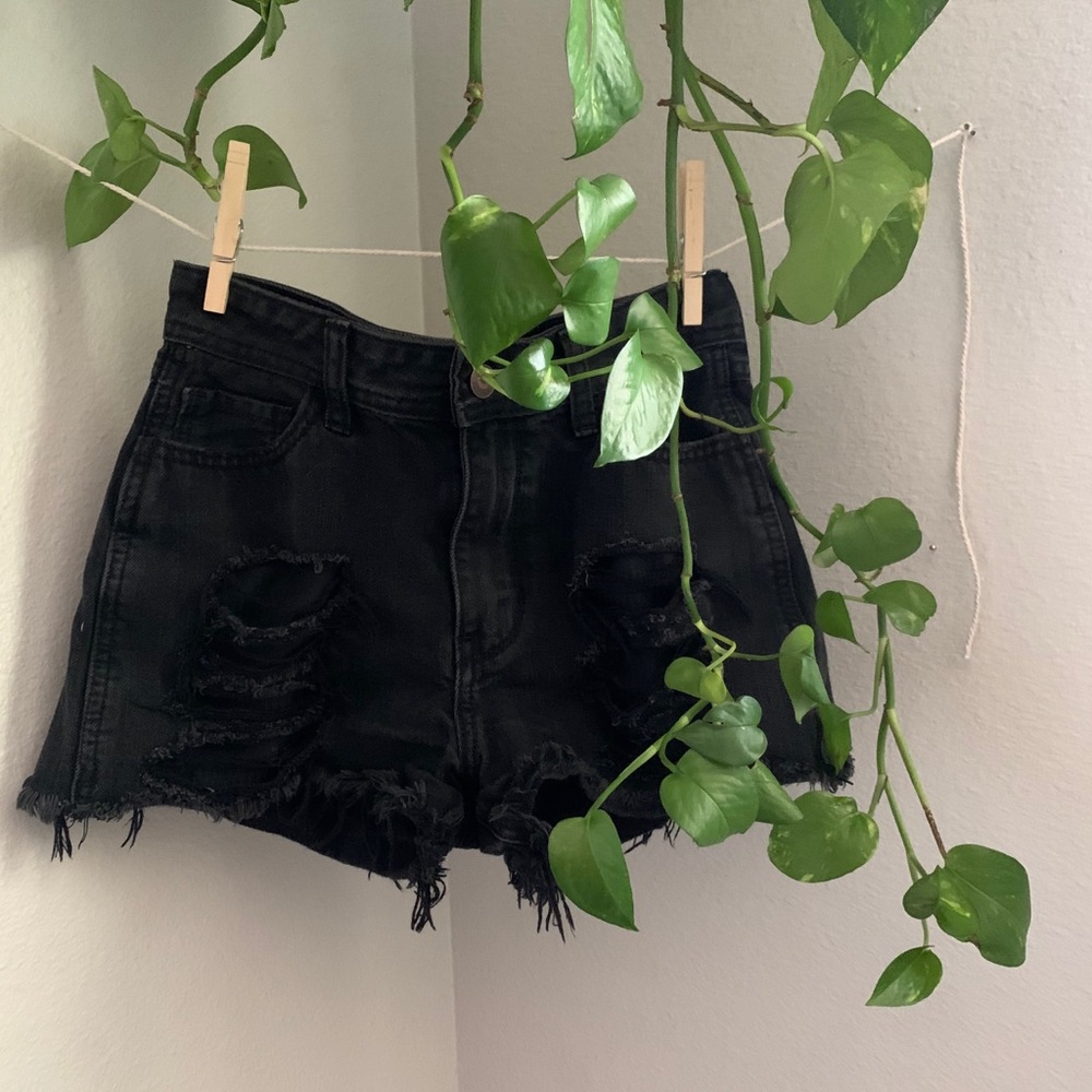 black shorts